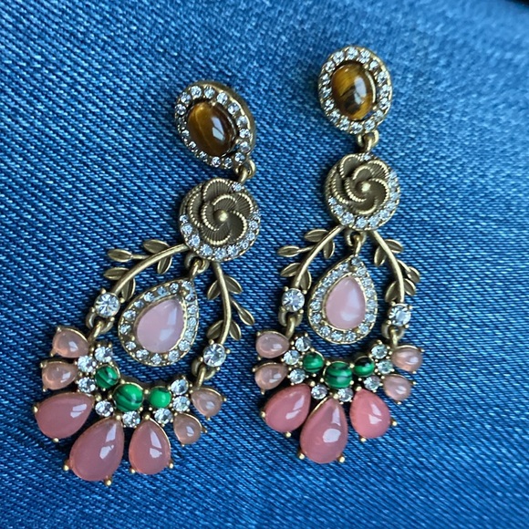 🆕 Statement earrings with semi-precious cherry quartz-Black Friday🥳 - Picture 2 of 5